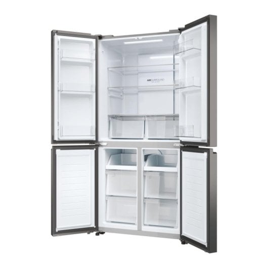 Frigorífico Haier Multipuerta No Frost 181 cm 467L E Inox oscuro 4 puertas Air Surround