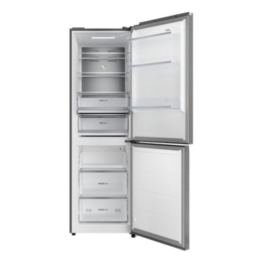 Frigorífico Teka Combi 185 cm 338 L Classe C Inox No Frost AirFlow DualTemp FlipBox display LED