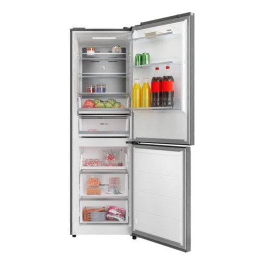 Frigorífico Teka Combi 185 cm 338 L Classe C Inox No Frost AirFlow DualTemp FlipBox display LED