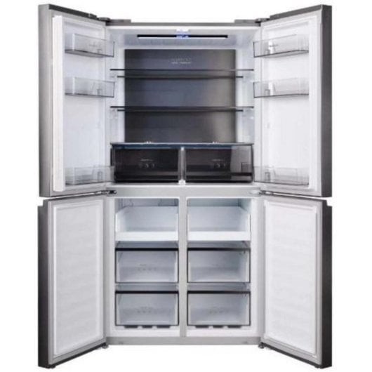 Frigorífico multipuertas 1775mm 601L E Preto No Frost touch control iluminação LED