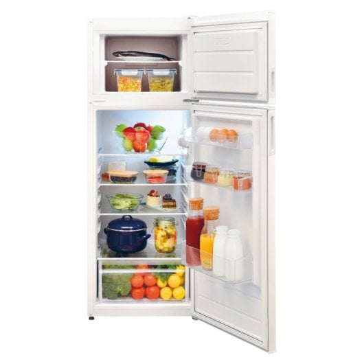 Frigorífico Candy 2 portas 145 cm 212 L E branco dupla porta LED portas reversíveis