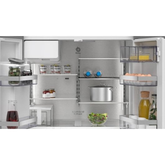 Frigorífico Balay French Door 183cm 574L E Inox Antihuellas Home Connect No Frost dispensador de água e gelo