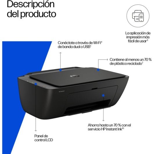 Multifunción HP DeskJet 2920 Multifunción Color WiFi + 3 Meses Gratis de Instant Ink