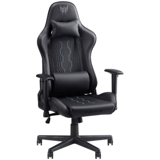 Acer Predator Rift Go Gaming-Stuhl, Schwarz/Blau, 120 kg, 1D Armlehnen, Stahlrahmen