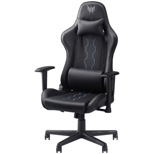 Acer Predator Rift Go Gaming-Stuhl, Schwarz/Blau, 120 kg, 1D Armlehnen, Stahlrahmen