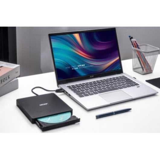 Masterizzatore DVD Portatile Acer AXD001, DVD±RW, USB 3.2, Nero, Slot disc loader, Compatibile M-DISC
