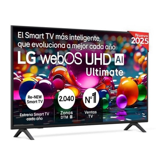 Téléviseur intelligent LG LED 50UA7LB.AEU 50" 4K Ultra HD WebOS AirPlay2 HDR HDMI 2.1 sans cadre
