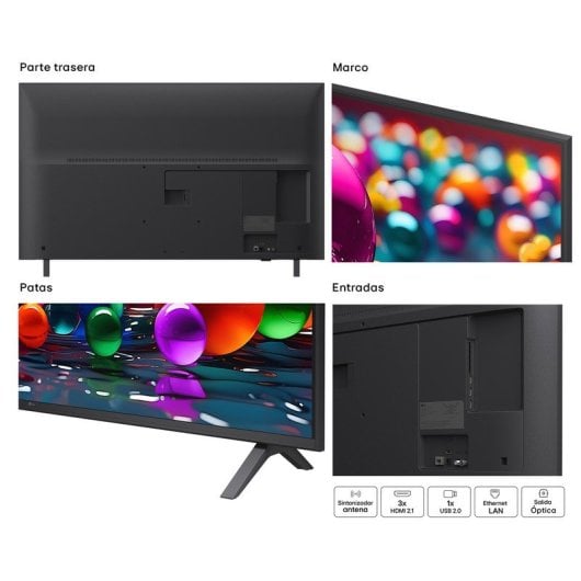 LG LED 50UA7LB.AEU 50" 4K Ultra HD Smart TV WebOS AirPlay2 HDR HDMI 2.1 Sin Marco