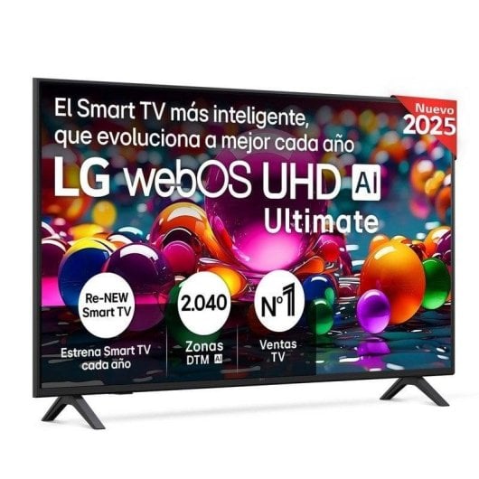 TV LG LED 50UA74006LB 50" 4K UltraHD 60Hz Smart TV WebOS HDR10 HLG Design Frameless