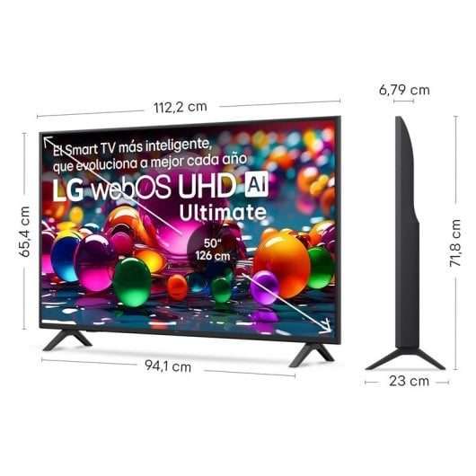 LG LED 50UA7LB.AEU 50" 4K Ultra HD Smart TV WebOS AirPlay2 HDR HDMI 2.1 Sin Marco