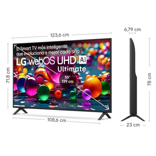 LG LED 55UA7LB.AEU 55" 4K Ultra HD Smart TV WebOS AirPlay2 HDR HDMI 2.1 Sin Marco