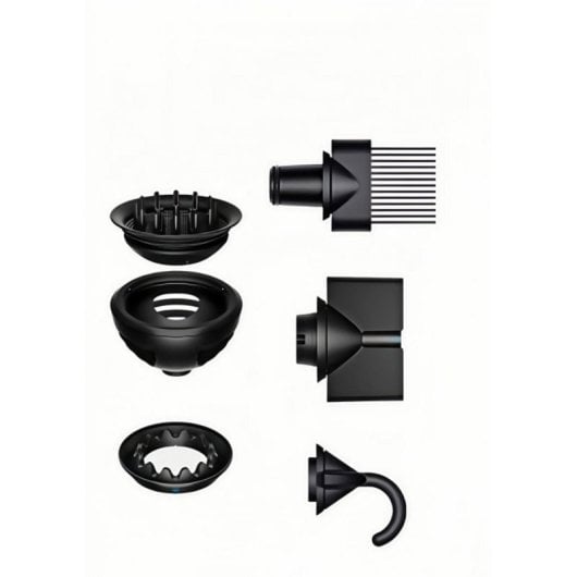 Secador de Pelo Nural HD16 1600 W con Control Inteligente de Calor, Ionización y 5 Accesorios