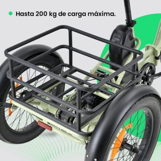 Bicicleta eléctrica YOUIN Dover BK6000 triciclo plegable motor central 250W 100 km autonomía
