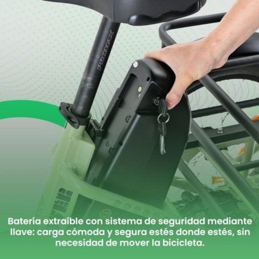 Bicicleta eléctrica YOUIN Dover BK6000 triciclo plegable motor central 250W 100 km autonomía