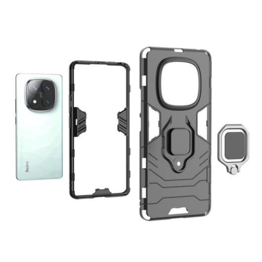 Generische ultradünne Smartphone-Hülle mit doppeltem Schutz, TPU-Korpus und Polycarbonat-Rahmen, magnetischem 360°-Ringhalter und präzisen Aussparungen