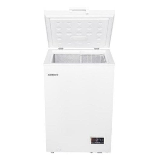 Congelador Vertical de Libre Instalación 98 L Blanco con Sistema Dual, Eficiencia Energética E, Iluminación LED y Ruedas