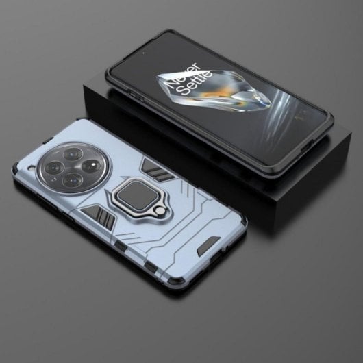 Universelle Schutzhülle mit Silikon- und Polycarbonat-Doppelstruktur, magnetischem Drehständer, präzisem Sitz und erhöhtem Rand für Smartphones