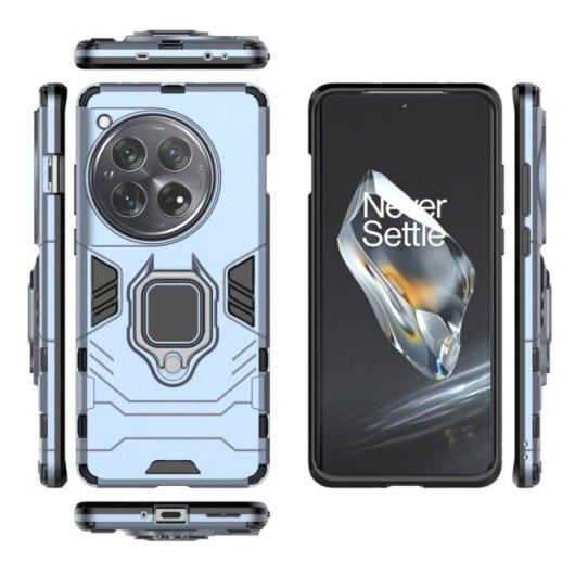 Universelle Schutzhülle mit Silikon- und Polycarbonat-Doppelstruktur, magnetischem Drehständer, präzisem Sitz und erhöhtem Rand für Smartphones