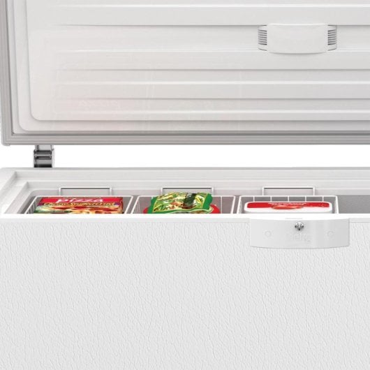 Congelador Beko HSM37540 360 L Eficiencia E Cerradura Blanco 36 dB
