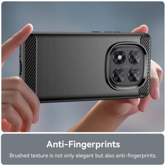 Capa Almofadada para Smartphone com Design de Fibra de Carbono, Silicone de Alta Qualidade e Policarbonato