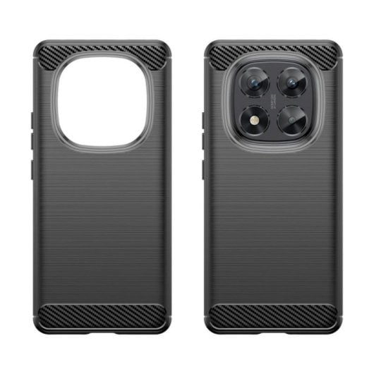 Capa Almofadada para Smartphone com Design de Fibra de Carbono, Silicone de Alta Qualidade e Policarbonato