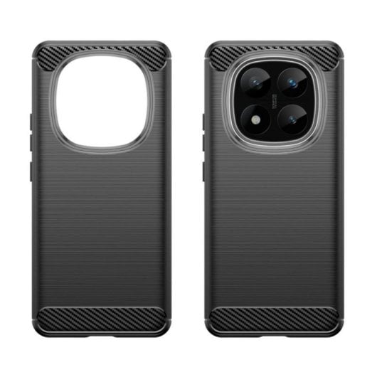 Kohlenstofffaser Handyhülle aus hochwertigem Silikon und Polycarbonat, stoßdämpfend, abriebfest, passgenau, Carbon-Look, für Smartphones