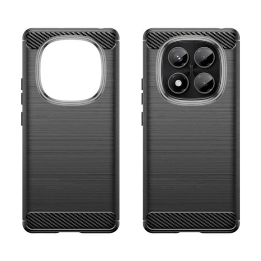 Universelle Smartphone-Hülle mit Carbonfaserdesign, Silikon und Polycarbonat, stoßfest