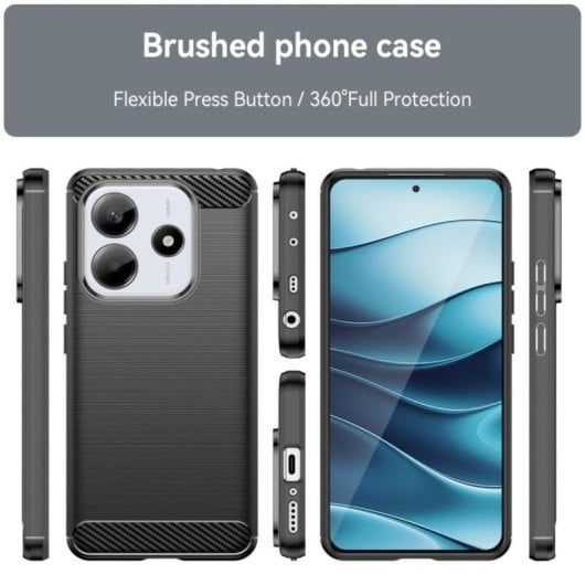 Generische Schutzhülle mit modernem Carbon-Design für Smartphones, stoßfest und abriebfest