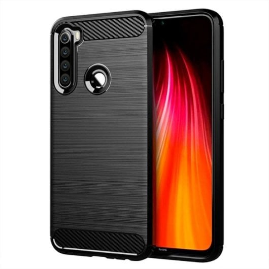 Universelle Schutzhülle aus Karbonfaser für Smartphones, Silikon und Polycarbonat, Stoßdämpfung, Antifingerprint, Modernes Design