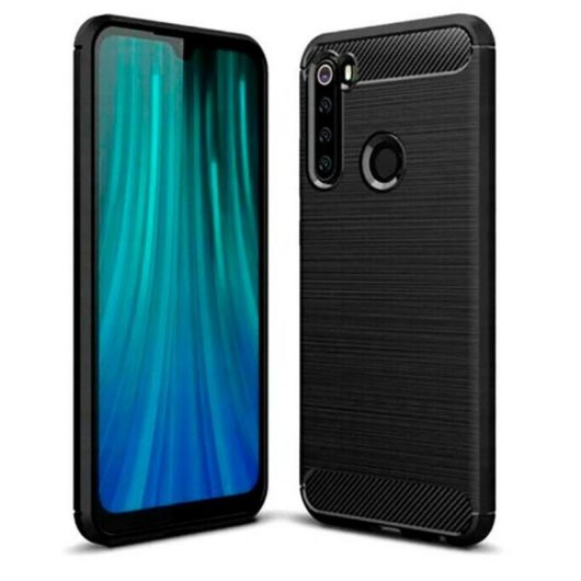 Universelle Schutzhülle aus Karbonfaser für Smartphones, Silikon und Polycarbonat, Stoßdämpfung, Antifingerprint, Modernes Design