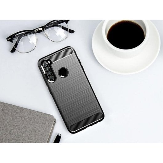 Universelle Schutzhülle aus Karbonfaser für Smartphones, Silikon und Polycarbonat, Stoßdämpfung, Antifingerprint, Modernes Design
