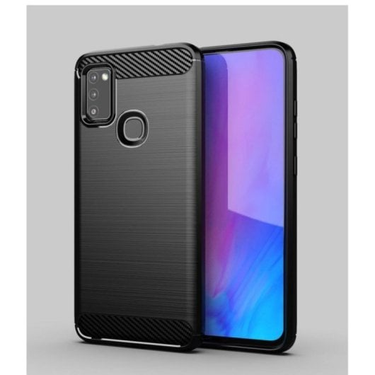 Funda para móvil diseño fibra de carbono silicona TPU y policarbonato esquinas reforzadas