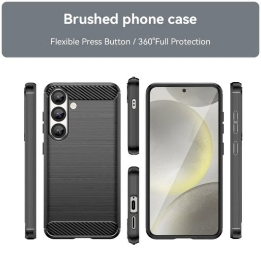 Funda Móvil Fibra de Carbono Silicona TPU Policarbonato Diseño Resistente Antigolpes
