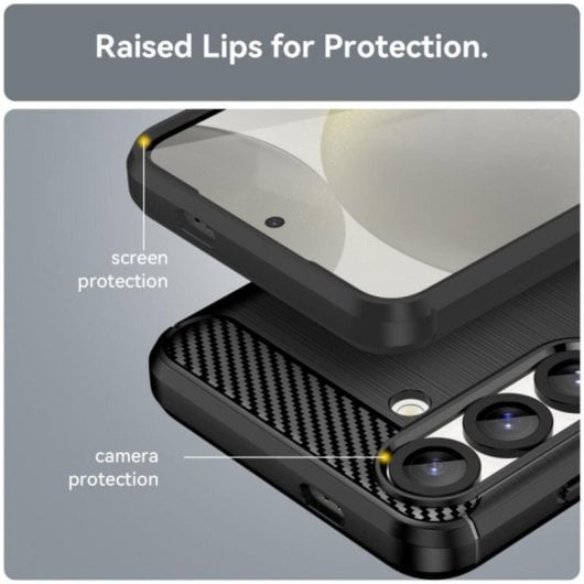 Funda Móvil Fibra de Carbono Silicona TPU Policarbonato Diseño Resistente Antigolpes