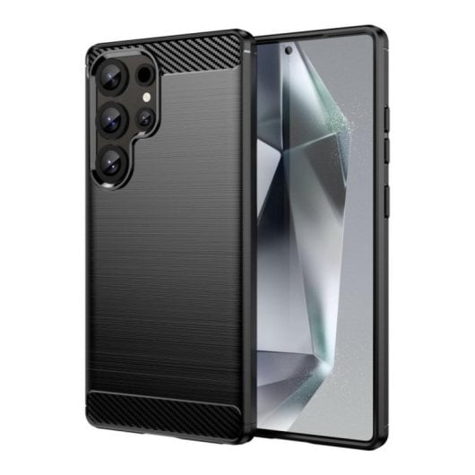 Funda Fibra de Carbono Silicona y Policarbonato Esquinas Redondeadas Amortiguador de Aire