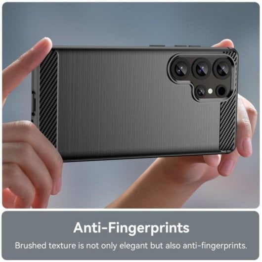 Funda Fibra de Carbono Silicona y Policarbonato Esquinas Redondeadas Amortiguador de Aire