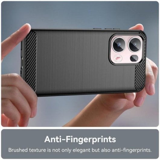 Funda Móvil Fibra de Carbono Silicona Policarbonato Protección Antigolpes Antihuellas