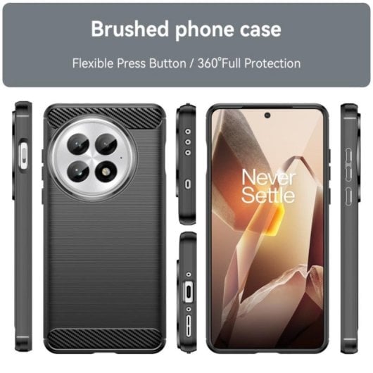 Capa Genérica de Fibra de Carbono para Smartphone, Silicone de Alta Qualidade e Policarbonato, Design Moderno com Proteção Completa