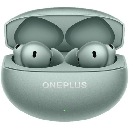 Auriculares OnePlus Buds 4 inalámbricos Bluetooth con Cancelación de Ruido, IA, 45 h autonomía, Zen Green