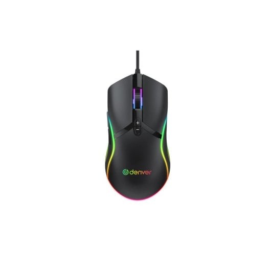 Ratón Denver GMO-402 Gaming USB 6400 DPI Negro RGB 7 Botones