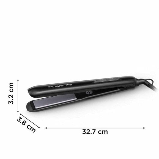 Plancha de pelo Rowenta Optiliss SF3320 230°C 10 niveles de temperatura LED Placas cerámicas cable 360° Negro