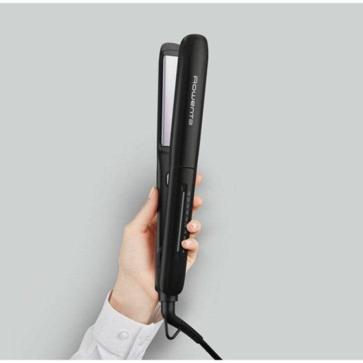 Plancha de pelo Rowenta Optiliss SF3320 230°C 10 niveles de temperatura LED Placas cerámicas cable 360° Negro