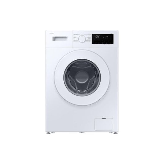 Máquina de lavar roupa Samsung WW70FG3M05TWEC 7 kg, carregamento frontal, 1400 rpm, classe A, branca, digital, inversor, WiFi, vapor
