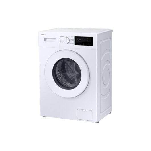Máquina de lavar roupa Samsung WW70FG3M05TWEC 7 kg, carregamento frontal, 1400 rpm, classe A, branca, digital, inversor, WiFi, vapor