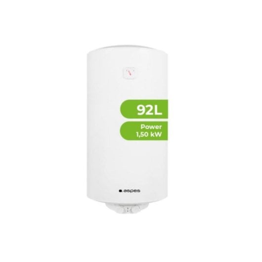 Termo eléctrico Aspes 92L 1500W vertical acero esmaltado resistencia inoxidable