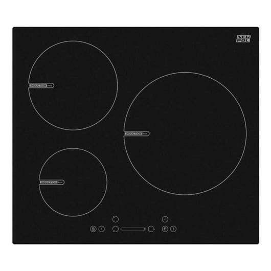 Placa de inducción New Pol NW3IND.K2 3 zonas Touch Control Booster 7200W Negra