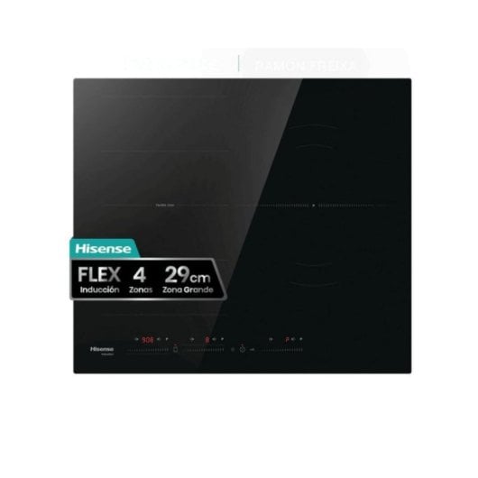 Vitrocerámica de inducción Hisense HI6352BSCE 7400 W 4 zonas Area Flex Control Slider 29 cm negro integrada