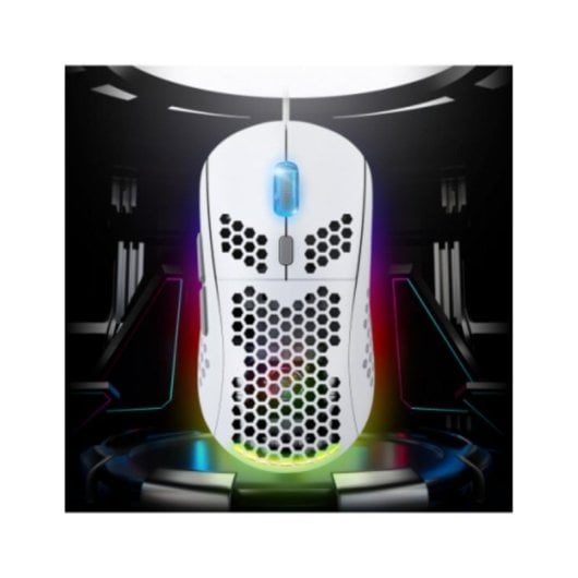 Ratón Spirit of Gamer PRO-M4 ARTIC USB 12800 DPI Blanco Iluminación 6 Botones