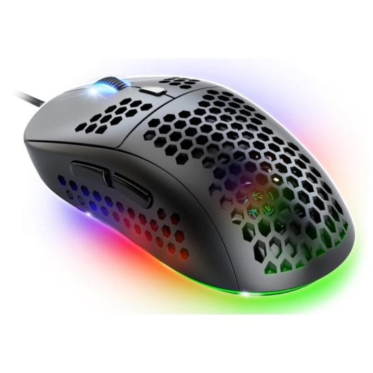 Ratón Spirit of Gamer PRO-M4 DARK USB 12800DPI Negro RGB 6 Botones