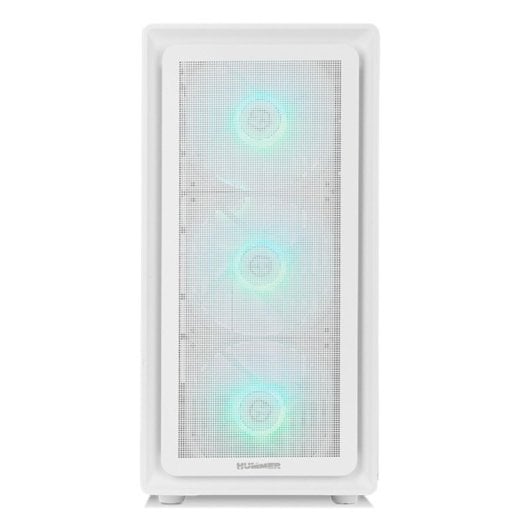NOX Hummer AERO Semitorre ATX com Vidro Temperado, 4x 140mm ARGB PWM e USB-C Branca